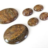 Bronzite Jasper Stone Cabochon Lot for Jewelry Making - Stones for Bezel Setting or Wire Wrapping - Matching Pair Stone Sets 