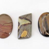 Stone Cabochon Lot for Jewelry Making / Stone Setting / Wire Wrapping / Craft Supply - Set of 3