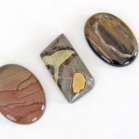 Stone Cabochon Lot for Jewelry Making / Stone Setting / Wire Wrapping / Craft Supply - Set of 3