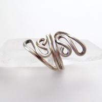 Abstract Modernist Sterling Silver Ring -  Vintage Mexico 925 Sterling Jewelry