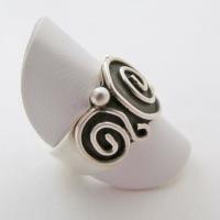 Sterling Silver Spiral Band Ring - Bold Unique Statement Jewelry for Everyday Wear