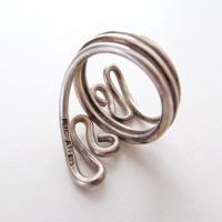 Abstract Modernist Sterling Silver Ring -  Vintage Mexico 925 Sterling Jewelry