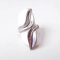Sterling Silver Wrap-around Leaf Ring - Vintage Nature Jewelry Gifts for Women