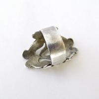 Vintage Sterling Silver Scroll Ring - Organic Rustic Medieval Style Jewelry