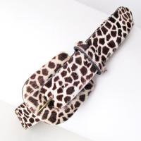 Vintage Dana Buchman Faux Fur Giraffe Animal Print Belt - Women's Waist Belt Size Medium - Designer Fashion Accessories