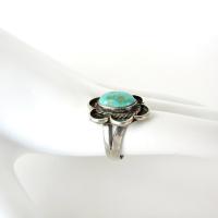 Sterling Silver Turquoise Ring Size 6 - Vintage Southwestern Turquoise Jewelry