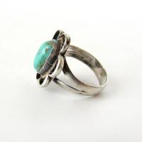 Sterling Silver Turquoise Ring Size 6 - Vintage Southwestern Turquoise Jewelry