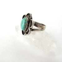 Sterling Silver Turquoise Ring Size 6 - Vintage Southwestern Turquoise Jewelry