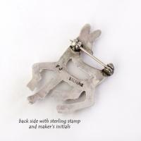Solid Sterling Silver Reindeer Pin - Holiday Christmas Jewelry Gifts for Animal Lovers