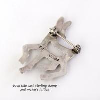 Sterling Silver Reindeer Pin Brooch - Animal Jewelry Gifts for Women / Teen Girls