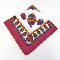 Bright Colorful African Mask Scarf Bandana - Made in the USA -100% Cotton - Unique Vintage Afrocentric Fashion