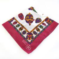 Bright Colorful African Mask Scarf Bandana - Made in the USA -100% Cotton - Unique Vintage Afrocentric Fashion