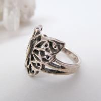 Sterling Silver Filigree Butterfly Ring -  Unique Vintage Jewelry Gifts for Nature Lovers