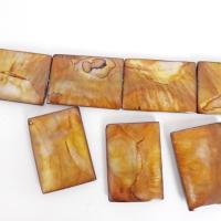 Beautiful Golden Mother of Pearl beads for jewelry making. Nice large rectangular size for pendants measuring approx. 1-3/8" in length and 1" width. Drilled top to bottom. Total of 10 pieces. 